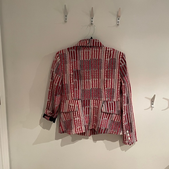 Cabi, Patchwork Blazer, colour- red, white and blue, size small - Picture 2 of 2